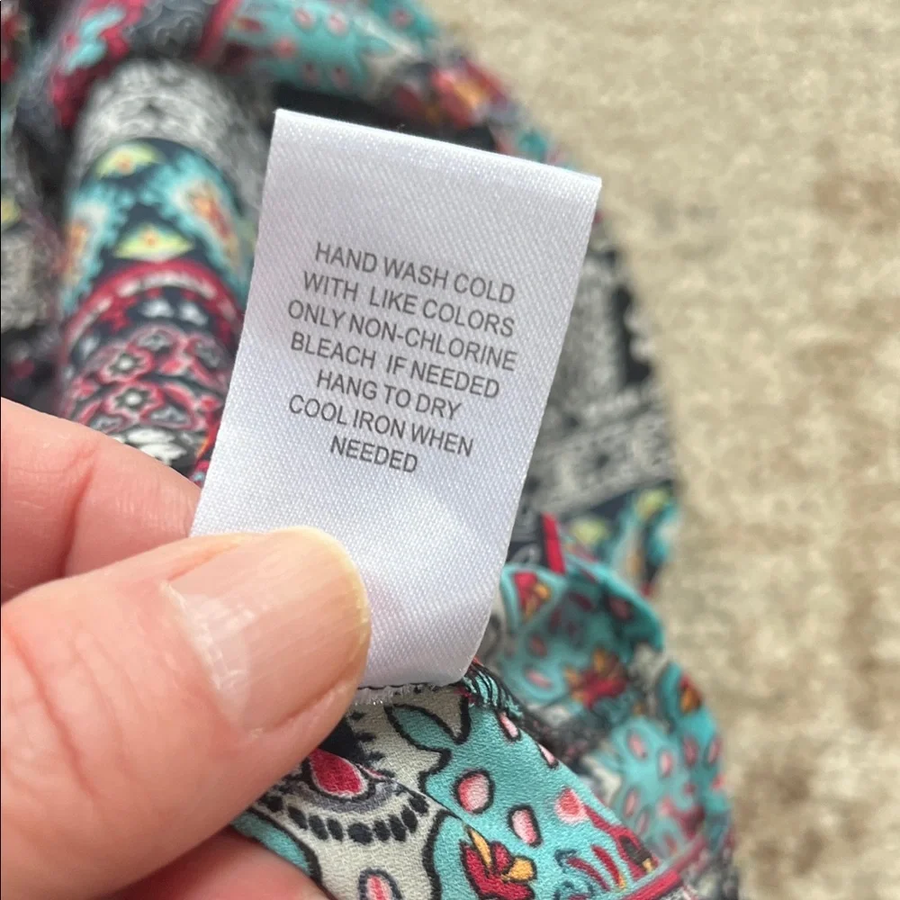 DR2 Striped Boho Tunic in Teal, Black and Burgundy - Picture 4 of 4